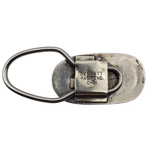 Sterling Silver Keychain 925 Native American Bennett Navajo Key Holder 11.33 g - Picture 3 of 4